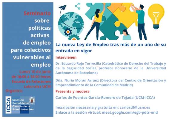 Seminario sobre políticas activas de empleo y colectivos vulnerables (10/06/2024)